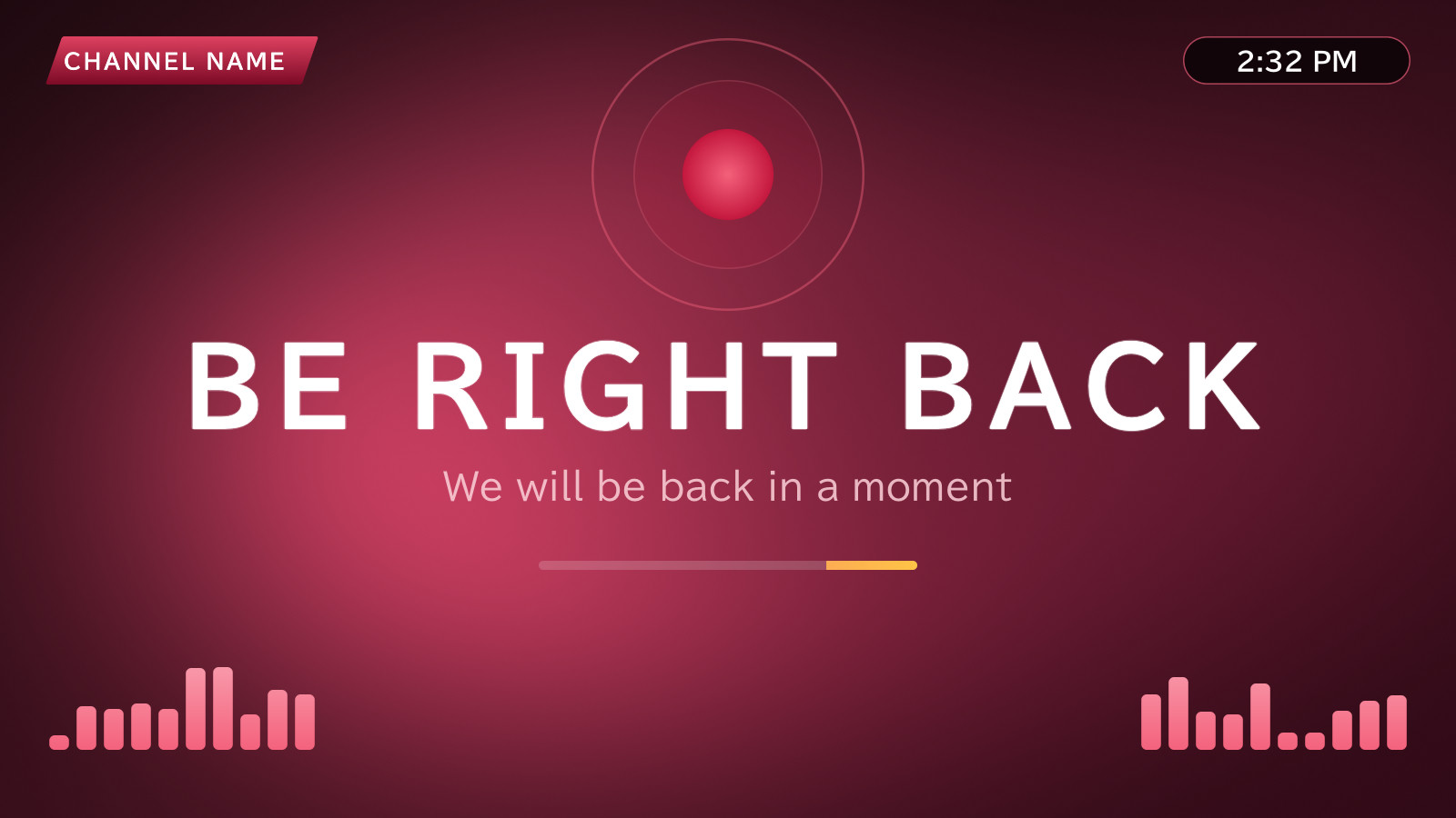 MSBroadcast: Be Right Back · Crimson