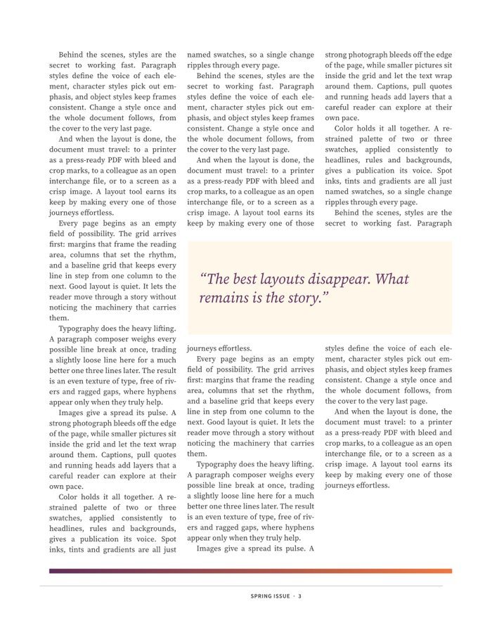 MSDesign: Columns and text wrap