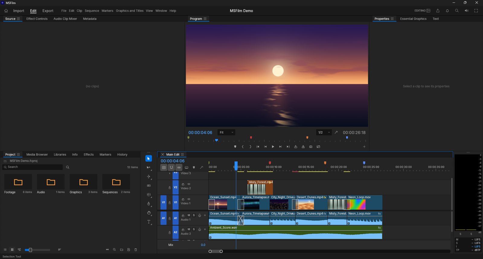 MSFilm: The Edit workspace