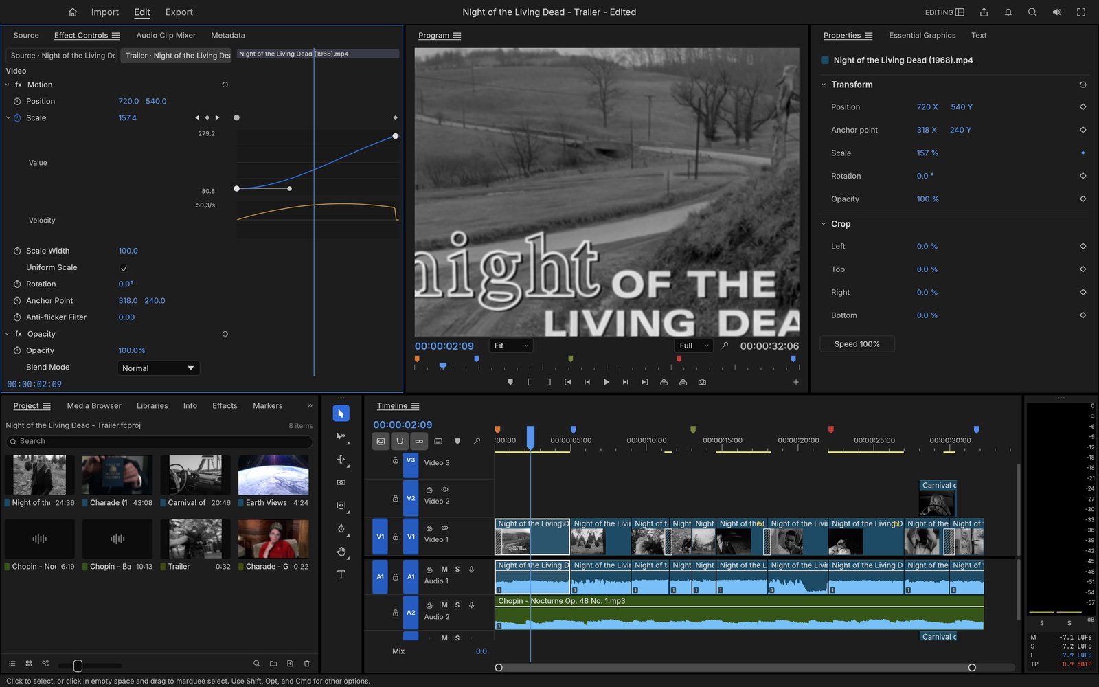 MSFilm: Keyframe value and velocity