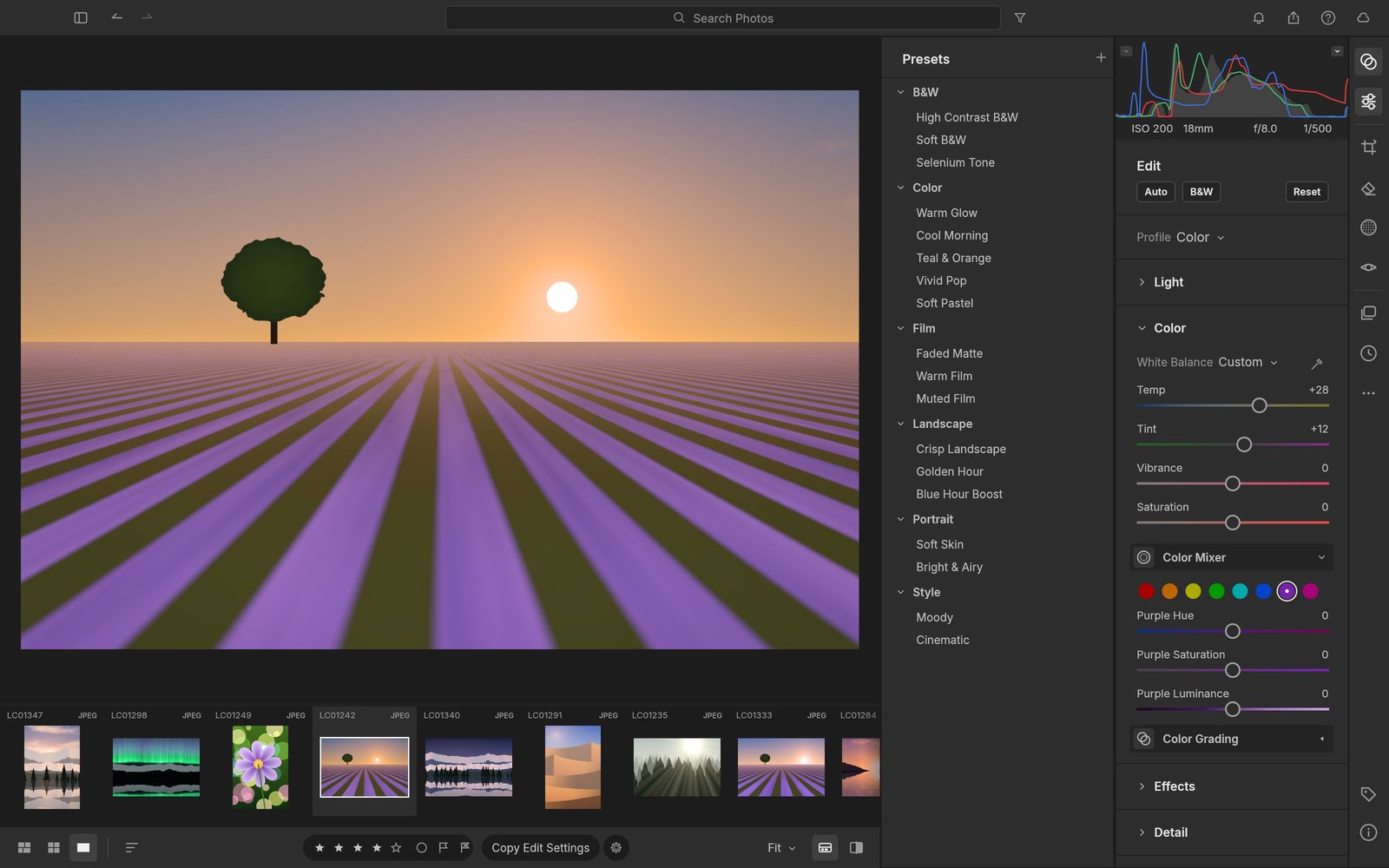 MSLight: Presets and Color Mixer