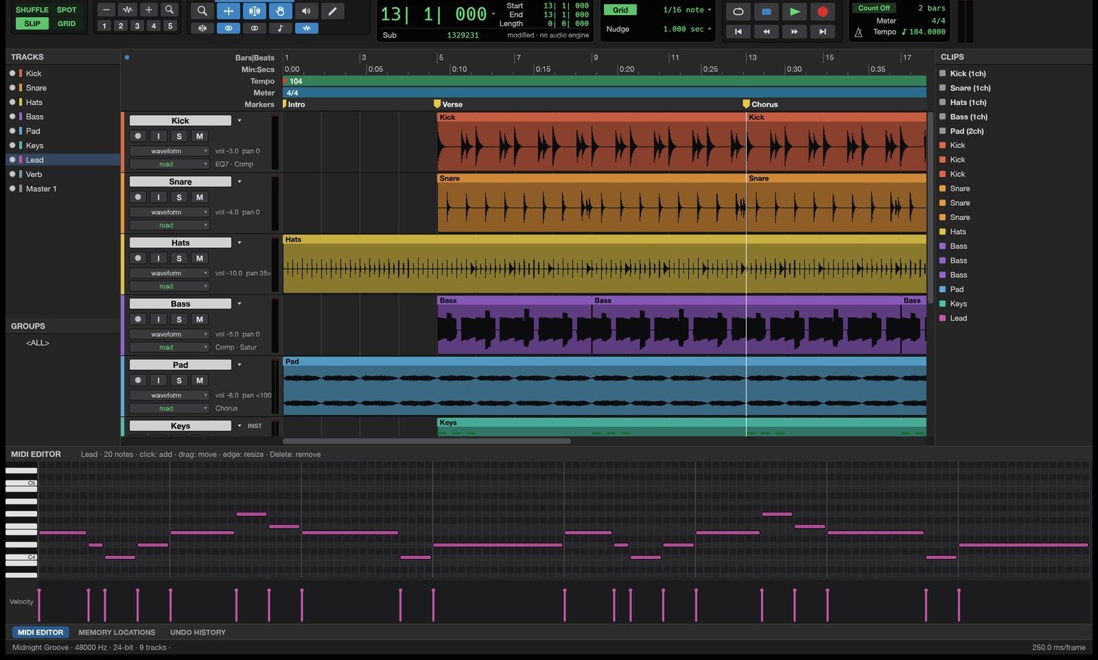 MSSound: MIDI editor
