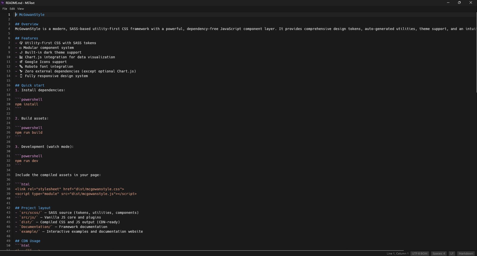 MSText: Markdown with highlighting