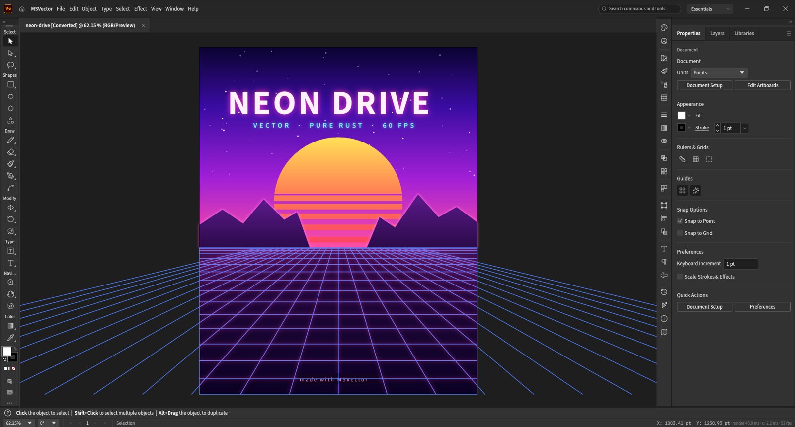 MSVector: Neon Drive poster